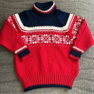 Dale of Norway Wool Fair Isle Pullover Turtleneck Sweater Size 6